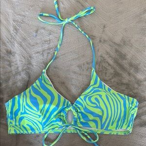 Zebra Print Bikini Top